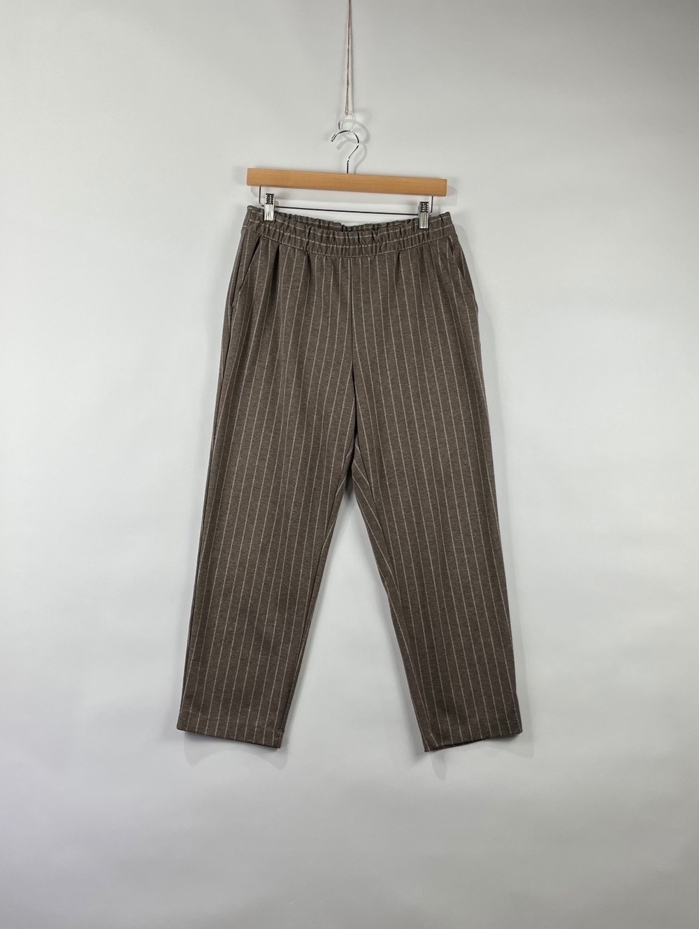 A New Day Elastic Waist Wide Leg Pull On Pants Pockets Office Work M